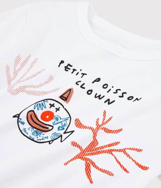 Tee shirt Serge Bloch enfant blanc ECUME