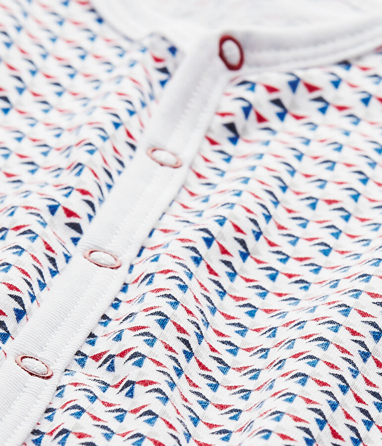 Dors bien b&eacute;b&eacute; gar&ccedil;on imprim&eacute; blanc ECUME/blanc MULTICO