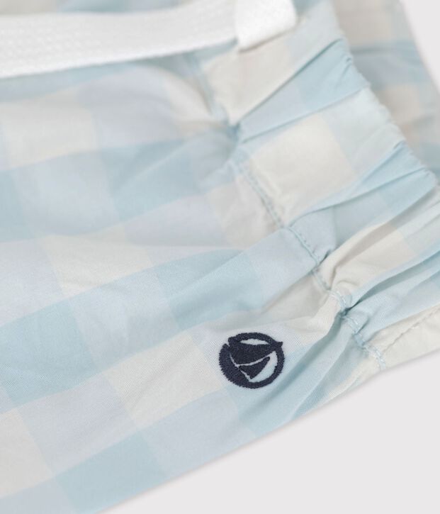 Short en popeline vichy b&eacute;b&eacute; BOLDAIR/blanc