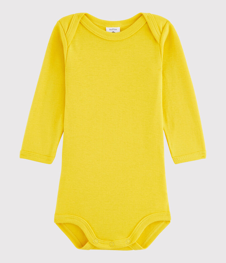 Body manches longues b&eacute;b&eacute; fille-gar&ccedil;on jaune HONEY