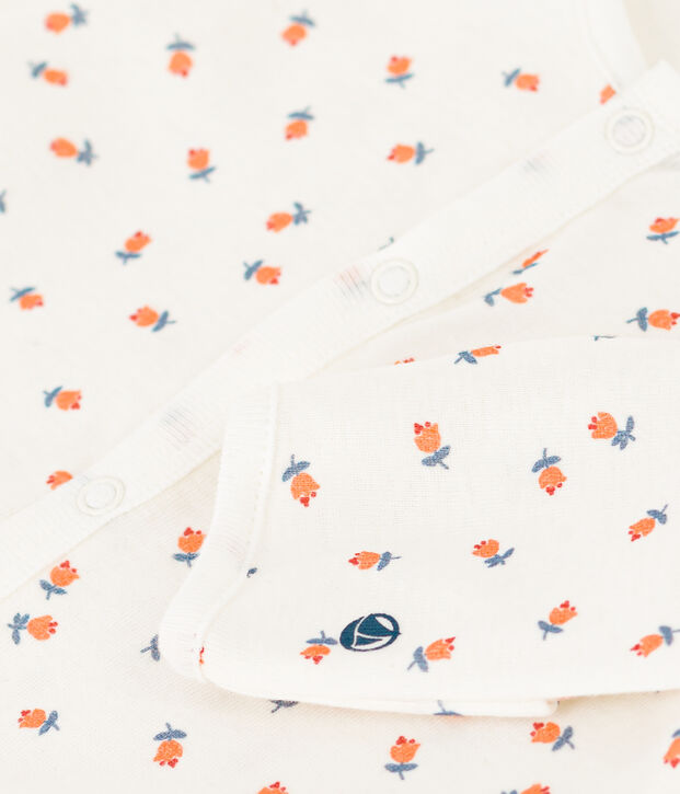 Combisac imprim&eacute; en coton blanc/multicouleur