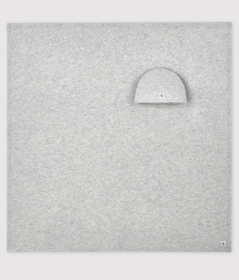 Ensemble 2 pi&egrave;ces b&eacute;b&eacute; en tricot laine et cachemire multicouleur