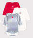 Lot de 3 bodies manches longues en coton bébé