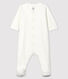 Dors-bien blanc en velours de coton biologique sérigraphie Petit Bateau