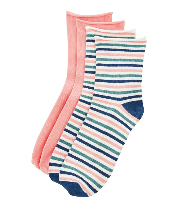 Lot de 2 paires de chaussettes femme multicouleur