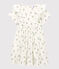 Robe imprimée en gaze de coton bio enfant fille blanc MARSHMALLOW/blanc MULTICO