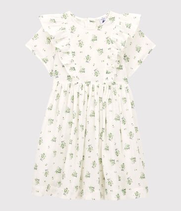 Robe imprimée en gaze de coton bio enfant fille