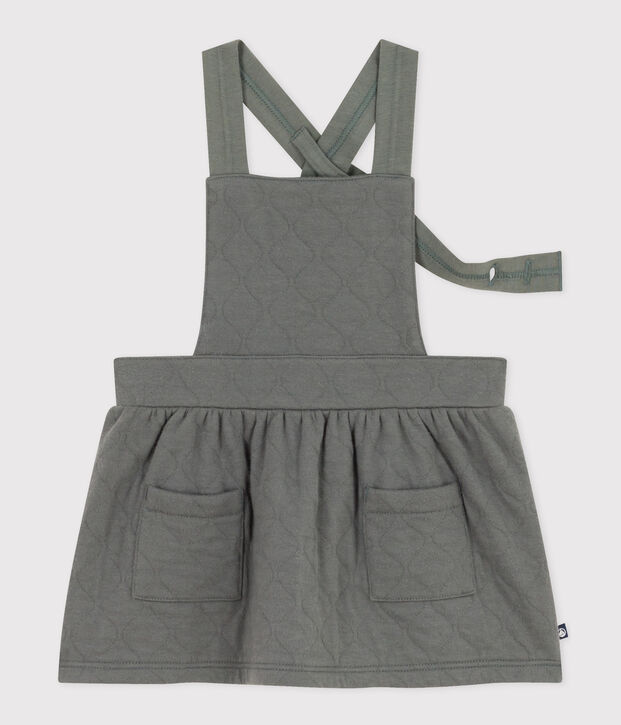 Robe sans manche en tubique matelass&eacute; b&eacute;b&eacute; kaki