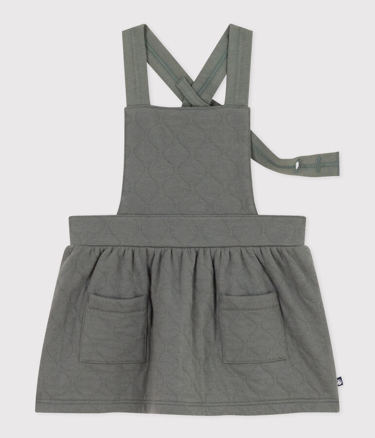 Robe sans manche en tubique matelass&eacute; b&eacute;b&eacute; vert THUYA