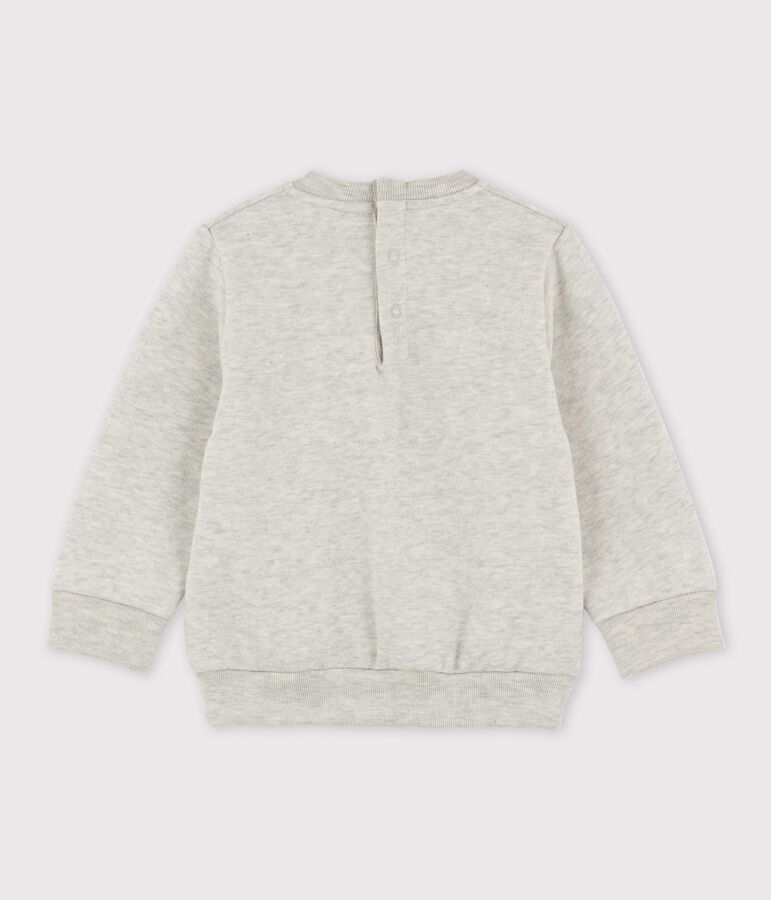 Sweatshirt en molleton b&eacute;b&eacute; gris BELUGA CHINE