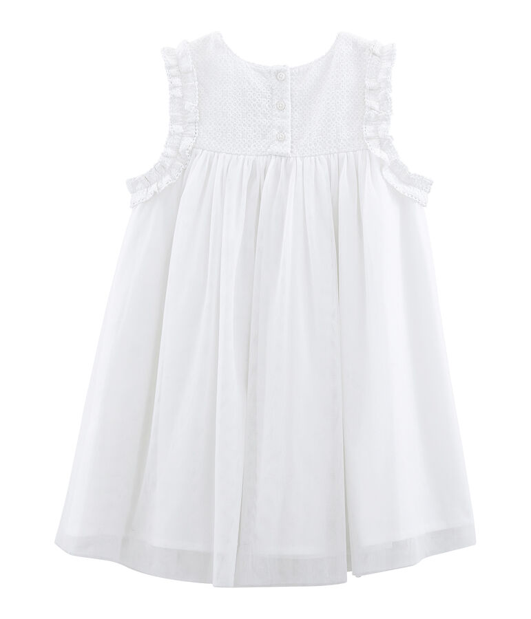 Robe de c&eacute;r&eacute;monie enfant fille blanc/jaune