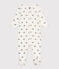 Pyjama bébé fleurs en molleton blanc MARSHMALLOW/blanc MULTICO