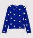 Cardigan en coton/lin imprimé Femme