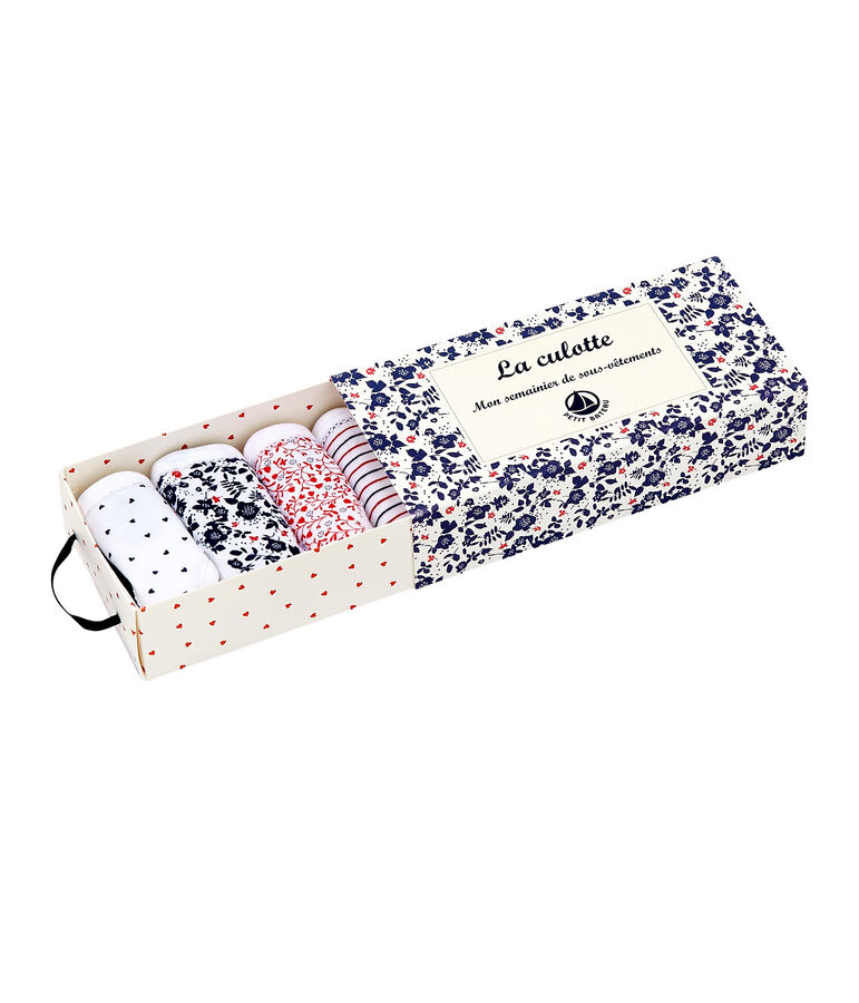 Lot de 5 culottes fille blanc