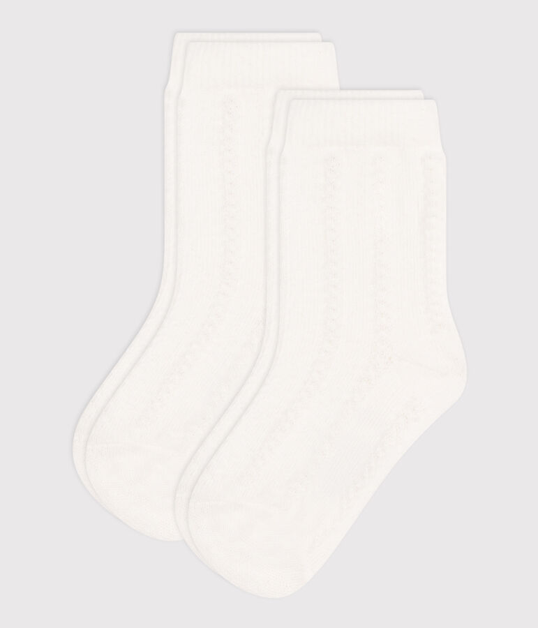 Lot de 2 paires de chaussettes unies en jersey de coton b&eacute;b&eacute; variante 2