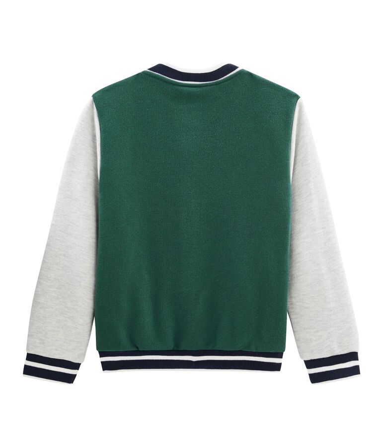 Blouson teddy enfant gar&ccedil;on vert