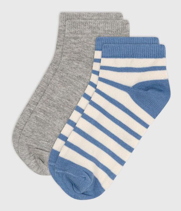 2 paires de chaussettes enfant fille en coton logo multicouleur