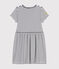 Robe Monsieur Madame en coton enfant fille blanc MARSHMALLOW/bleu SMOKING
