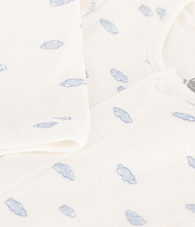 Bodyjama nuages en tubique blanc/multicouleur