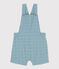 Salopette courte bébé en broderie anglaise vert MIMI
