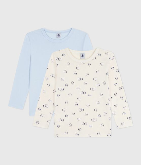 Lot de tee-shirts enfant en coton manches longues imprimé variante 1