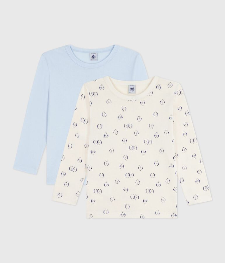 Lot de tee-shirts enfant en coton manches longues imprim&eacute; variante 1