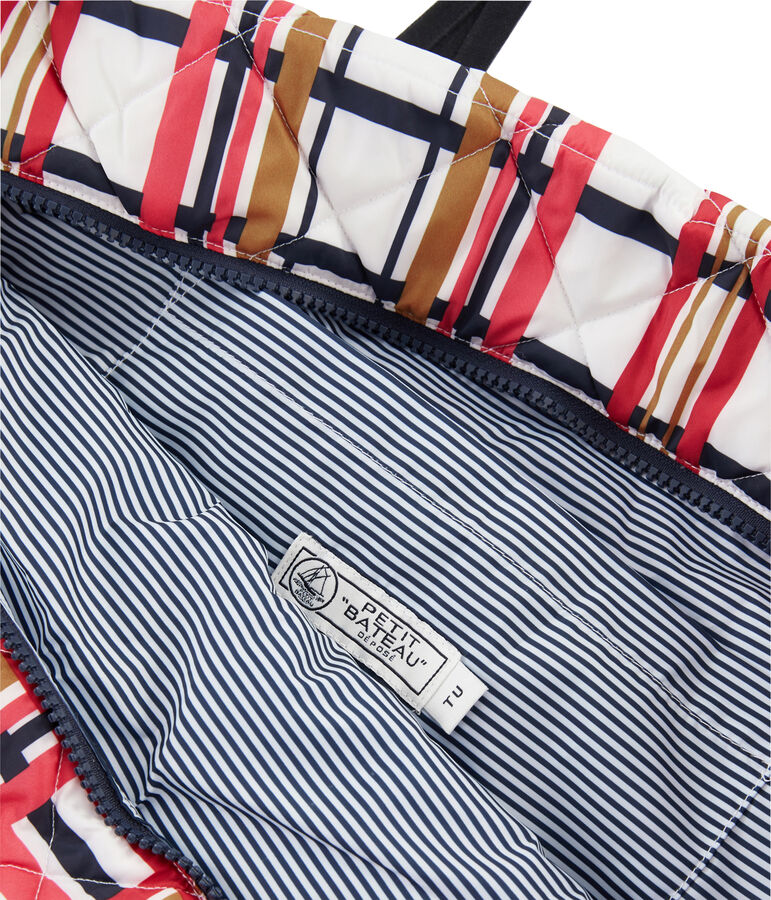 Sac cabas matelass&eacute; blanc MARSHMALLOW/blanc MULTICO