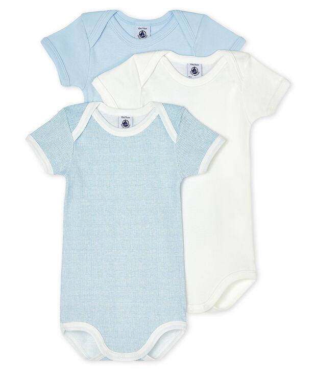 Trio de bodies manches courtes b&eacute;b&eacute; multicouleur