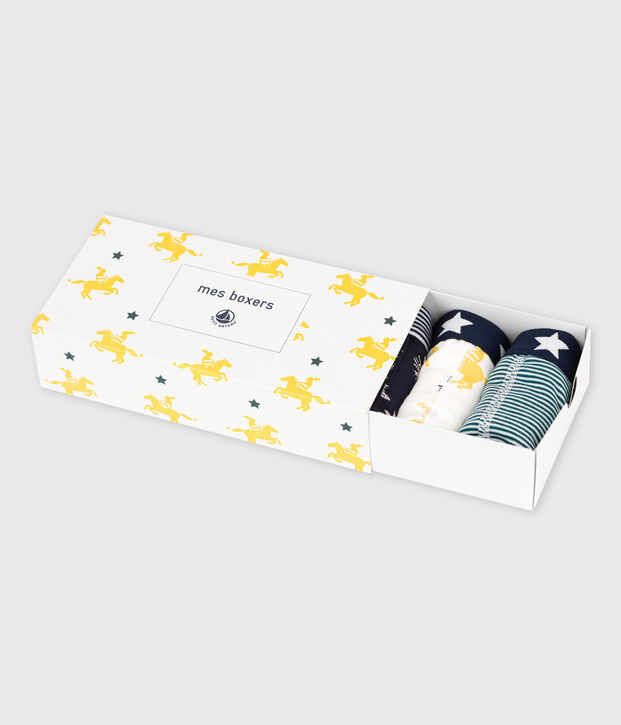 Lot de 5 boxers petit gar&ccedil;on en coton multicouleur