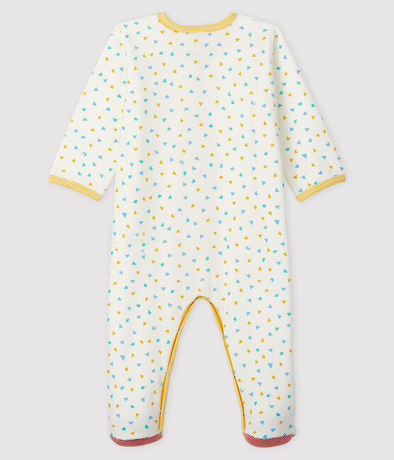Dors-bien imprimé confettis bébé en velours blanc MARSHMALLOW/blanc MULTICO