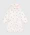 Peignoir enfant en coton éponge cœurs brodés blanc MARSHMALLOW/rouge TERKUIT