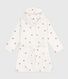 Peignoir enfant en coton éponge cœurs brodés