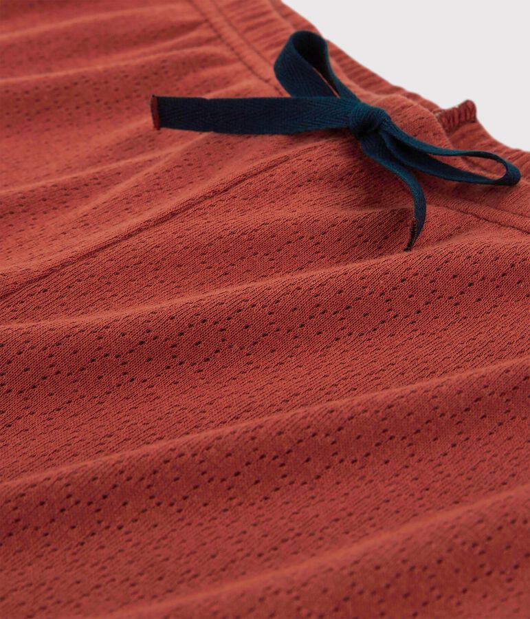 Short en coton ajour&eacute; Femme marron OMBRIE