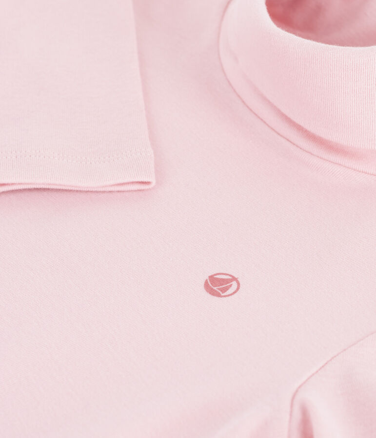 Sous-pull enfant en coton uni rose JOLI