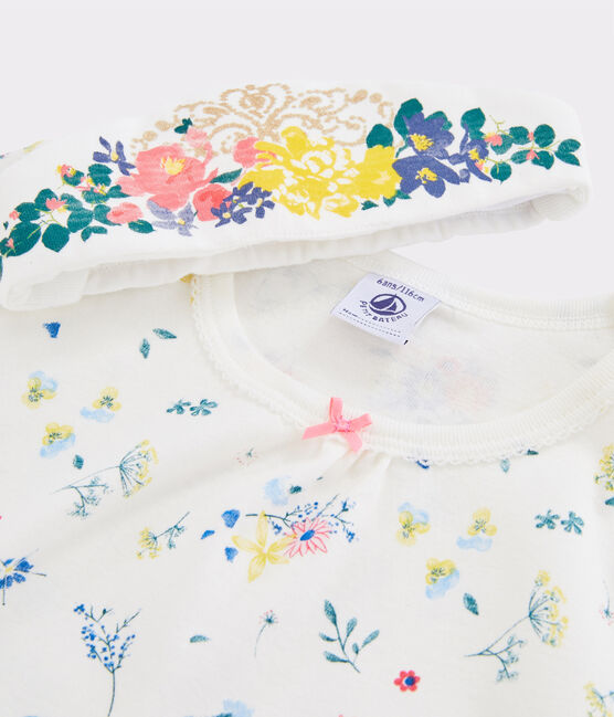 Chemise de nuit petite fille avec diadème blanc MARSHMALLOW/blanc MULTICO
