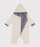 Combinaison longue ouatinée à capuche en coton bébé beige MONTELIMAR CHINE