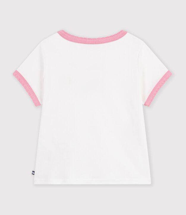 Tee-shirt enfant manches courtes uni blanc