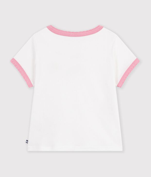 Tee-shirt enfant manches courtes uni blanc