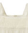 Robe de cérémonie fille dentelle et coton blanc MARSHMALLOW