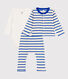 Ensemble à rayure marinière en coton bébé