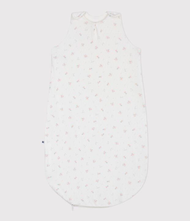 Gigoteuse b&eacute;b&eacute; en coton fleuri TOG 0.5 blanc/multicouleur