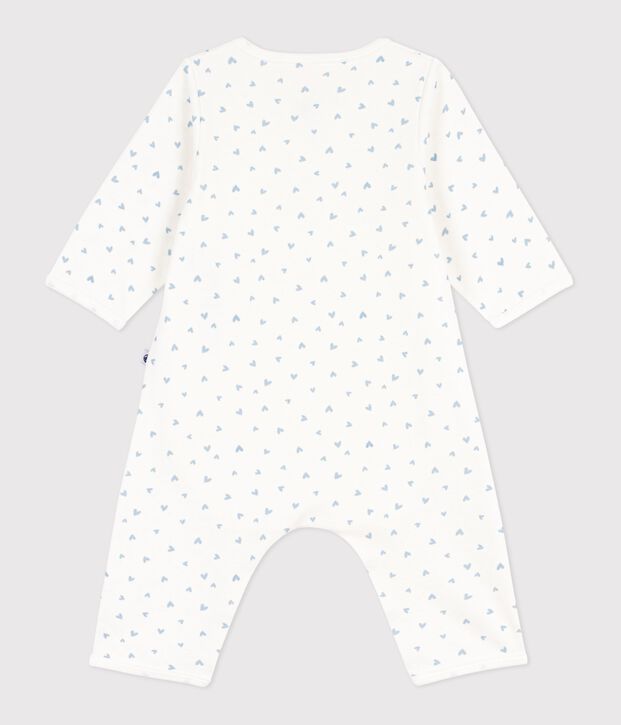 Bodyjama b&eacute;b&eacute; sans pieds en coton imprim&eacute; petit c&oelig;urs bleu/bleu