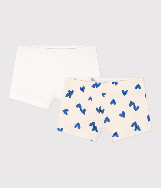 Lot de 2 shorties cœur en coton petite fille variante 1