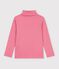 Sous-pull enfant en coton uni rose