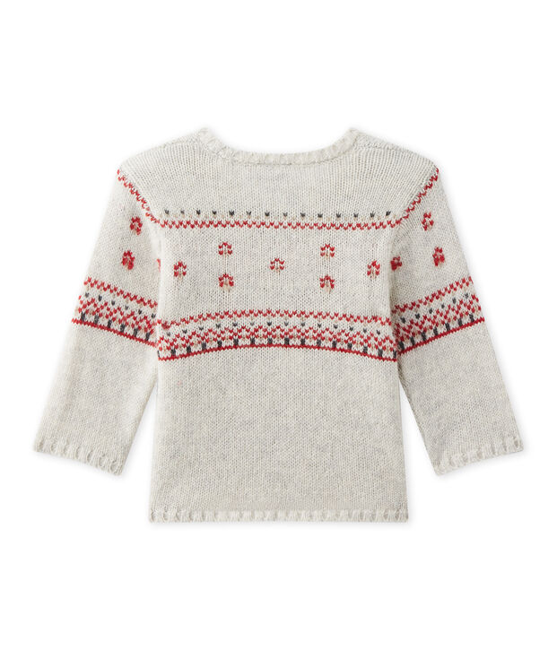 Cardigan b&eacute;b&eacute; mixte en tricot beige