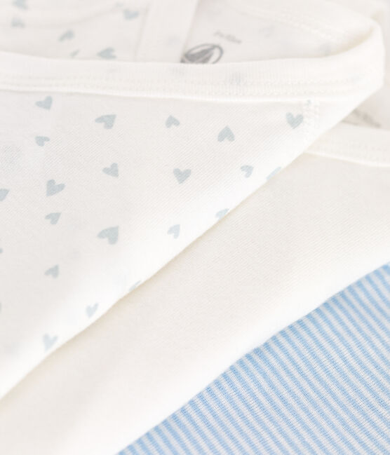 Lot de 3 bodies croisés manches courtes en coton imprimé bébé variante 1