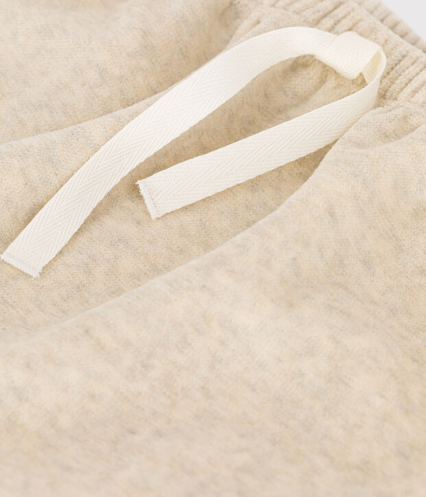 Pantalon b&eacute;b&eacute; en velours en coton beige chin&eacute;