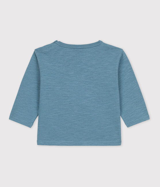 Tee-shirt manches longues bébé en coton bleu ROVER