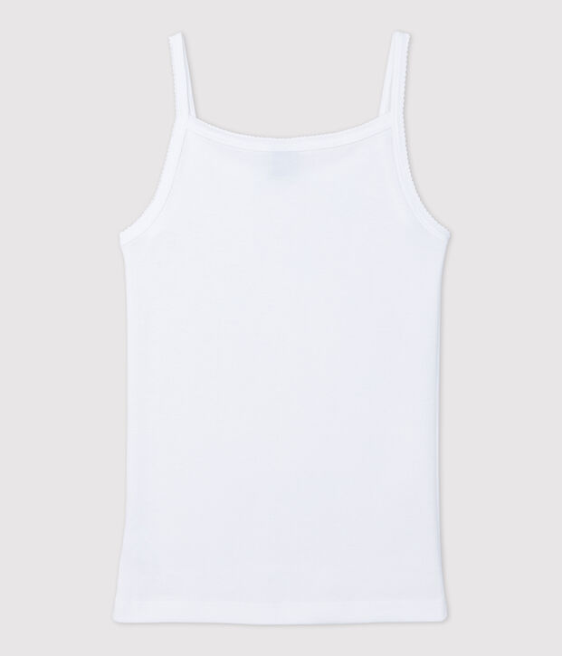 Chemise &agrave; bretelles L'ICONIQUE en coton BIO Femme blanc