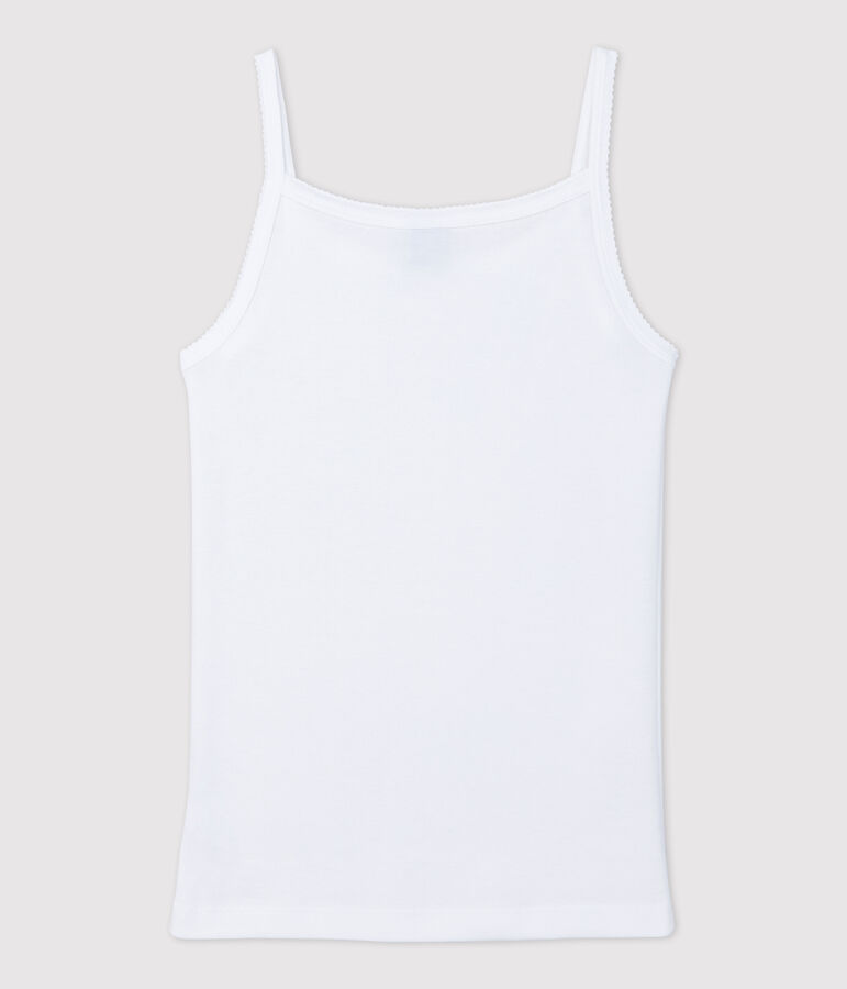 Chemise &agrave; bretelles L'ICONIQUE en coton BIO Femme blanc